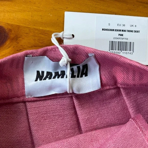 Namilia Dolls Kill Denim Skirt Pink Pleated Micro Mini Small, Punk - Picture 4 of 15